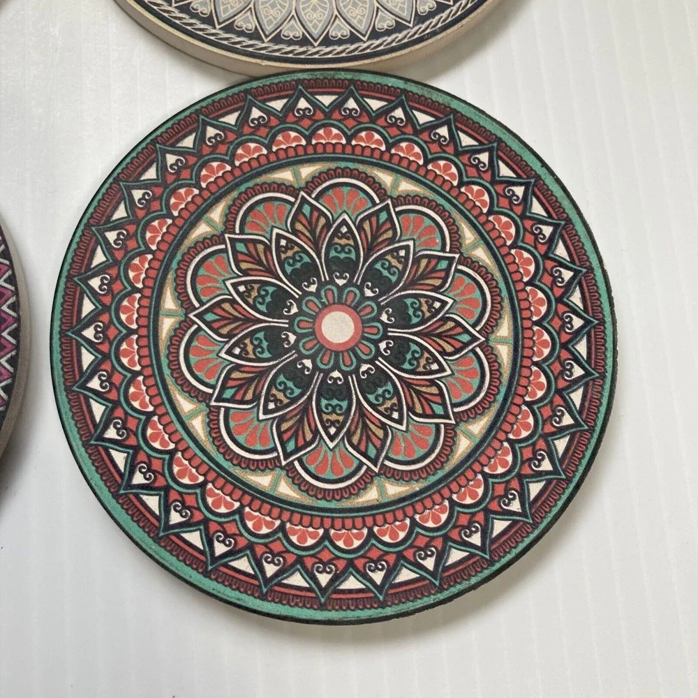Mandala Coasters Bohemian Ceramic 4